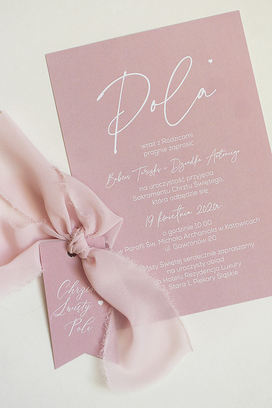 kartki, zaproszenia na chrzest Zaproszenie na Chrzest Św.