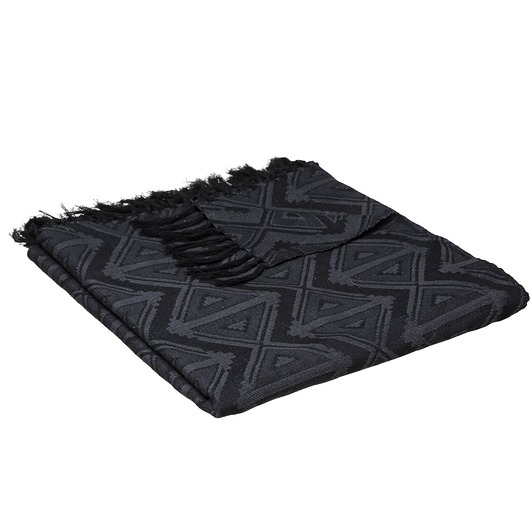 koce i narzuty Koc Bawełniany Narzuta na Łóżko Pled na Łóżko Black 130x180 cm