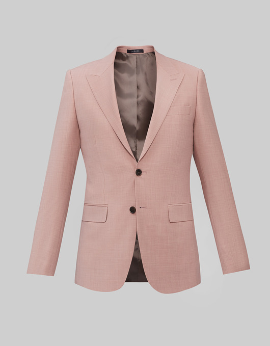 marynarki męskie Marynarka do zestawu badia różowa slim fit
