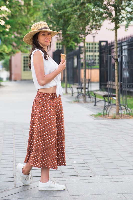 spódnice midi Pretty Woman, karmel