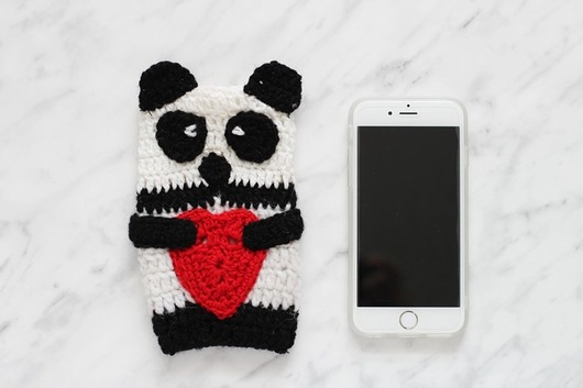Etui na telefon - panda sopeppermint