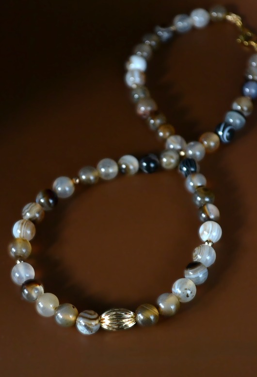 chokery Choker z cieniowanego agatu