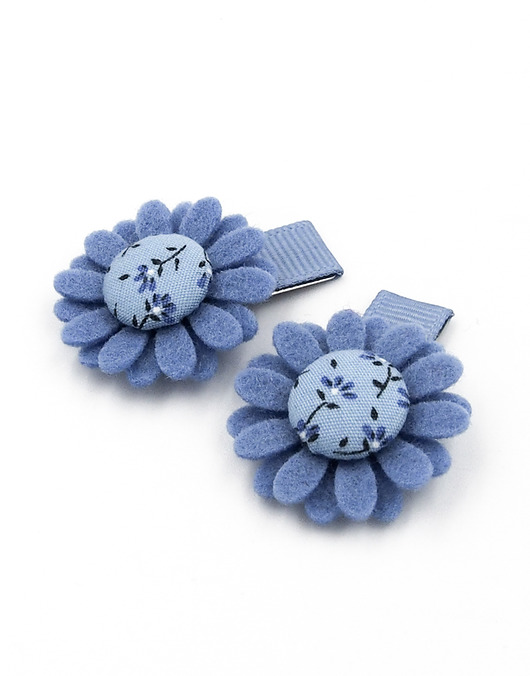 ozdoby do włosów dla dzieci Spinki do włosów Mini Flowers Blue Little Flowers