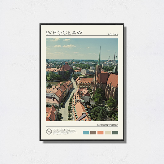 plakaty Wrocław plakat w stylu retro