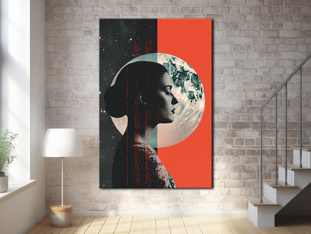 plakaty Pył księżycowy - Plakat - Druk - Kolaż, Abstrakcja, Surrealizm, Loft #21