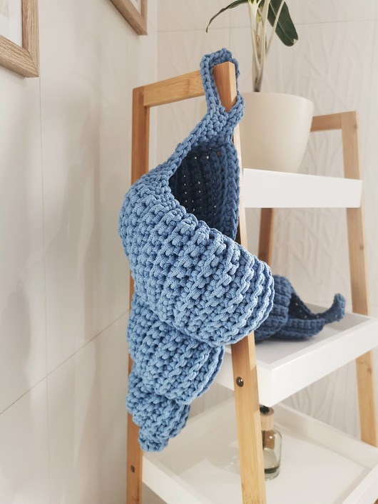 kosze do przechowywania Duży kosz wiszący muszelka - styl boho i morski akcent