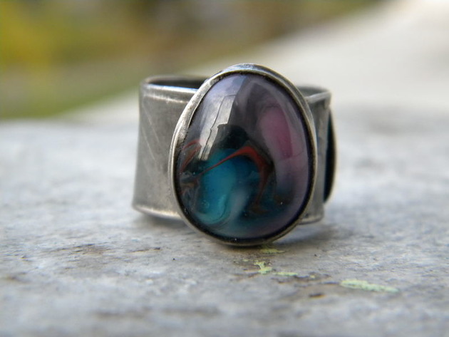 Roman Ancient Ring ;) róż / błękit Beata Trotter