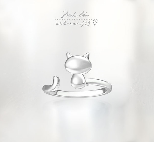 Makaliboo  Cat Ring  - SREBRO 925 -BOX Ewa Saj  Silver