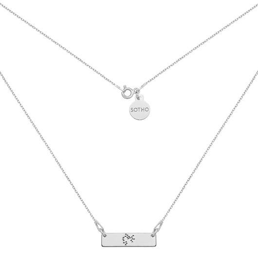 srebrne naszyjniki Srebrny naszyjnik z konstelacją Strzelca