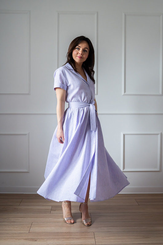 sukienki midi damskie Sukienka Nina fiolet