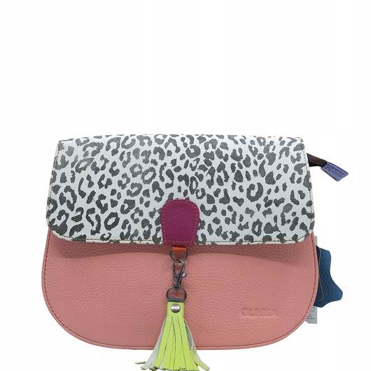 torby na ramię Torebka damska klasyczna odpinany wymienny chwost brelok OLIVKA