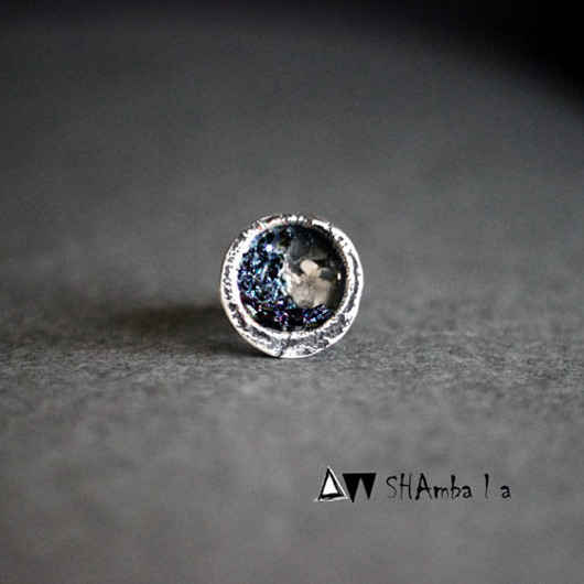 Elegancki pierścionek z karborundem PAGAR ALAM SHAMBALA