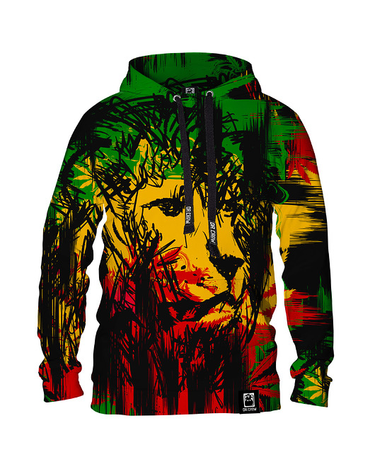 bluza z kapturem damska Damska Bluza z kapturem DR.CROW Rasta Lion