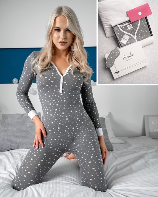 piżamy damskie Kombinezon Sleepdo Starlet + Maska Experience + Premium Box