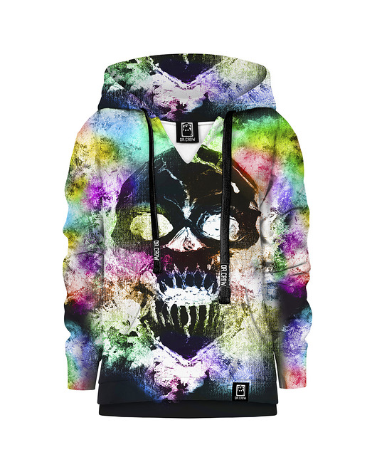 bluzy dla chłopców Bluza Chłopiec DR.CROW Neon Skull