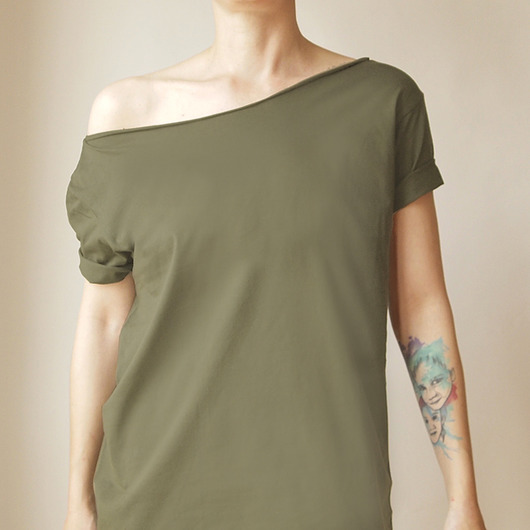 Khaki Czysty Oversize S-XL ONE MUG A DAY
