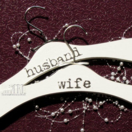 husband & wife : wieszaki ślubne : na czarno miniart