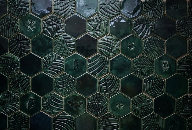 kafle i panele KAFLE CERAMICZNE - Dżungla - Butelkowa Zieleń