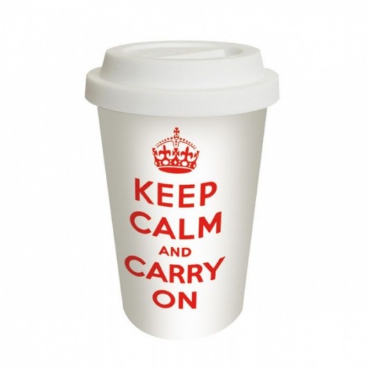 Kubek podróżny Keep Calm white MIA home