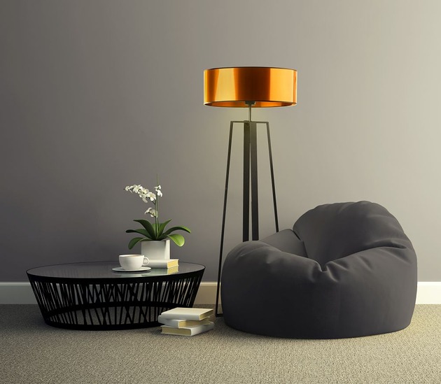 lampy podłogowe Lampa stojąca z lustrzanym abażurem MOSS MIRROR