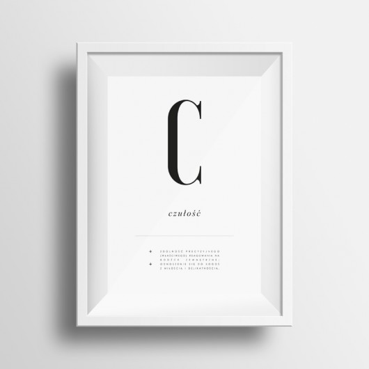 plakat DEFINICJA CZUŁOŚCI a4 beleco