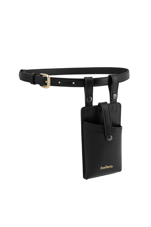 paski damskie Etui na telefon Golden Black z paskiem