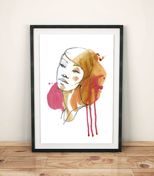 Plakat- ilustracja FACE 30x40cm Illunova