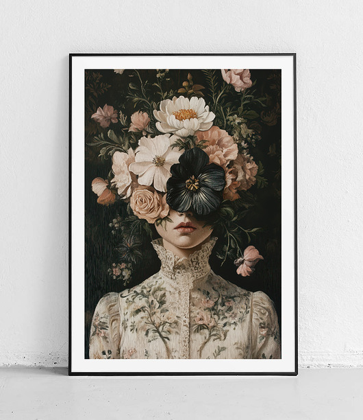 plakaty Plakat Retro kwiatowa elegancja