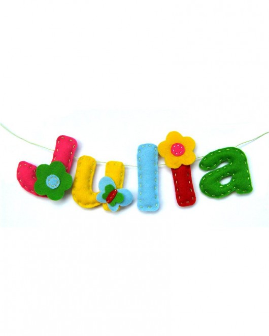 Literki z filcu - JULIA locoloro