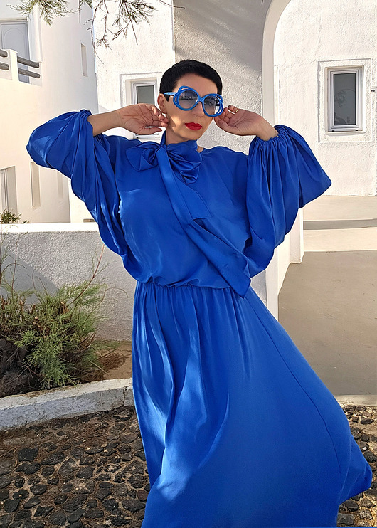 sukienki maxi damskie New SUKIENKA Blu santorini