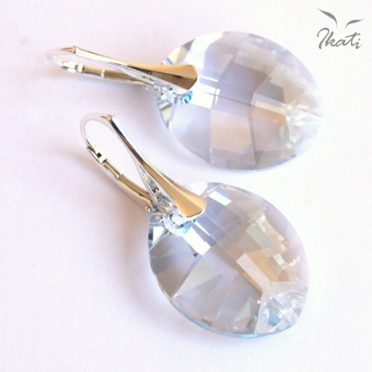 LIŚCIE kryształ SWAROVSKIEGO Blue shade Ikati Jewellery