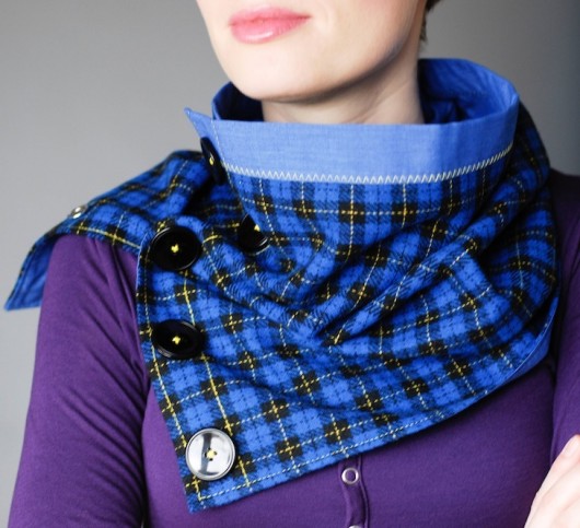 komin BLUE PLAID XL longredthread