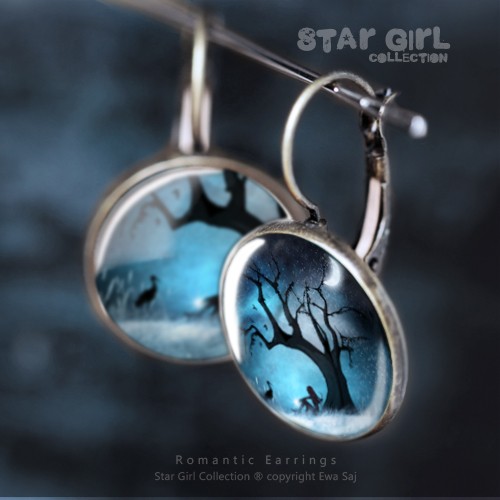 Star Girl collection, romantyczne kolczyki Ewa Saj Fotografie