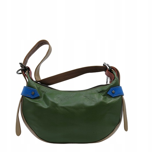 torby na ramię Torebka damska skórzana na ramię modna regulowany pasek zero waste OLIVKA