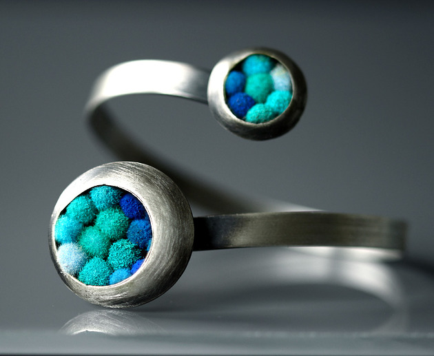 bransoletki wire wrapping Srebrna regulowana bransoletka TURQUOISE MENANGE