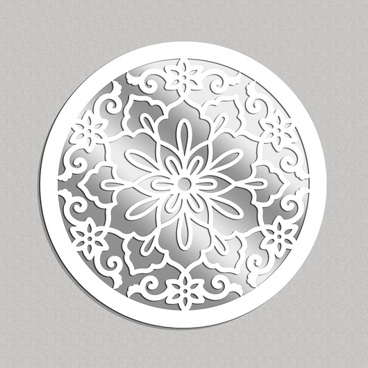 Ozdoby na ścianę DEKORACYJNY PANEL AŻUROWY, LAUSANNE, DEKORACJA ŚCIENNA 3D, ORNAMENT,60 cm