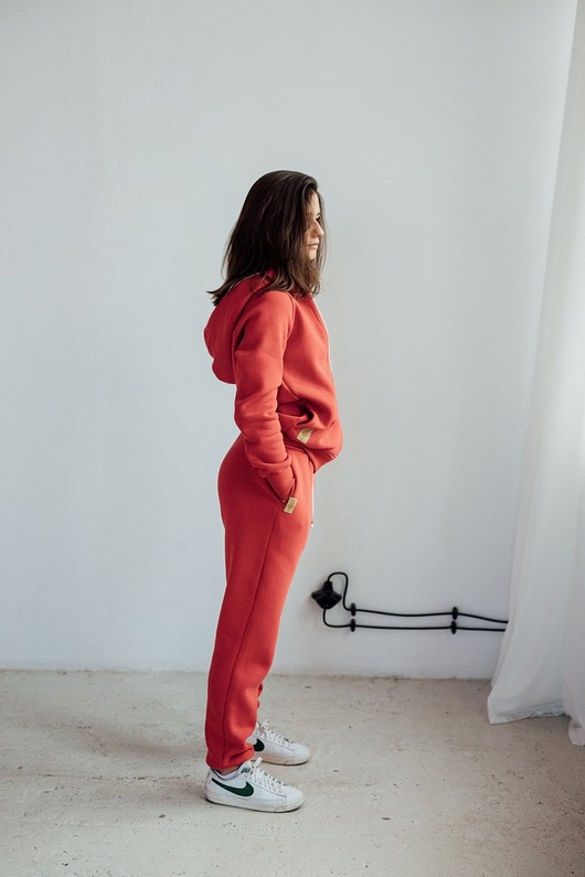 bluza z kapturem damska Bluza DAMSKA MALINOWA