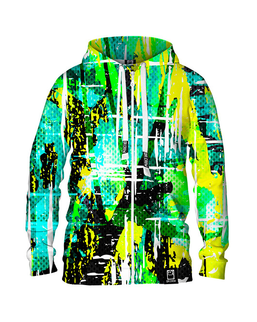 bluzy męskie Męska Bluza Expres Zamek DR.CROW Greasy Lime
