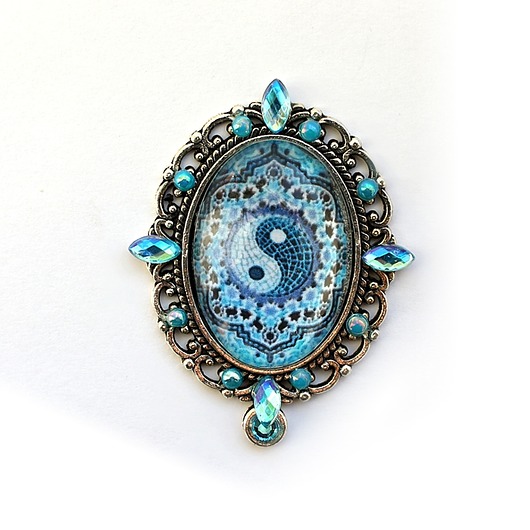 broszki YIN YANG mini broszka