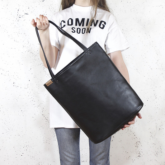 Shopper XL torba czarna na zamek hairoo