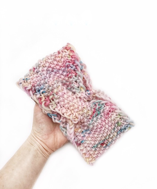 opaski do włosów Kolorowa opaska z wełny peruwiańskiej różowa