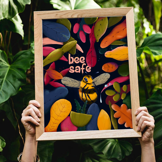 grafiki i ilustracje Bee safe