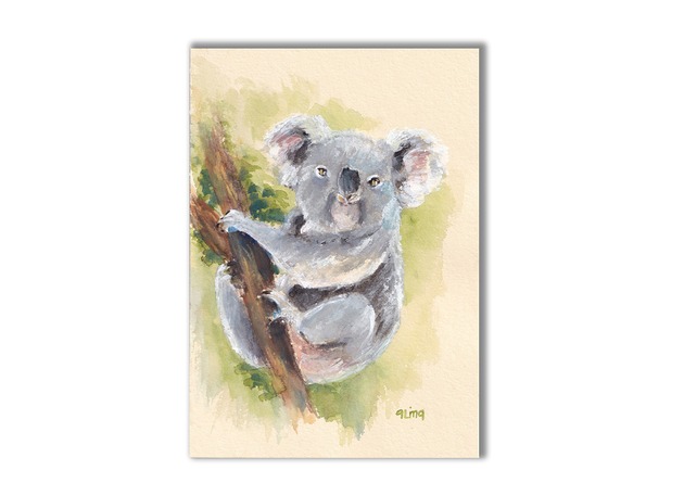 grafiki i ilustracje Koala. Akwarela ręcznie malowana