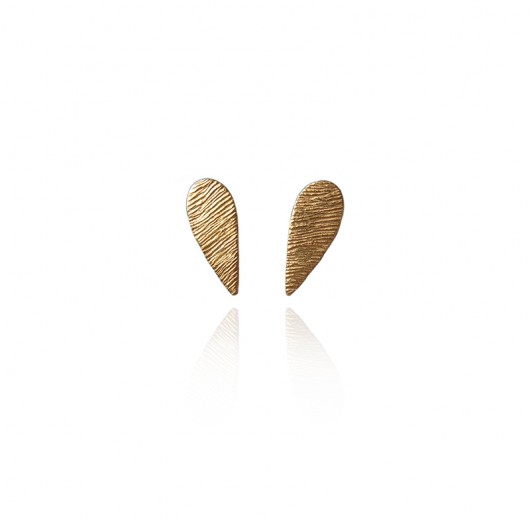 złocone kolczyki ORGANIC KOS jewellery