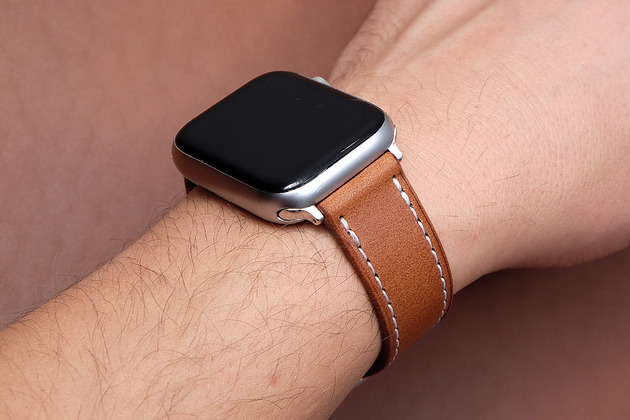 zegarki męskie Pasek do zegarka Apple Watch  skórzany  jasny brązowy