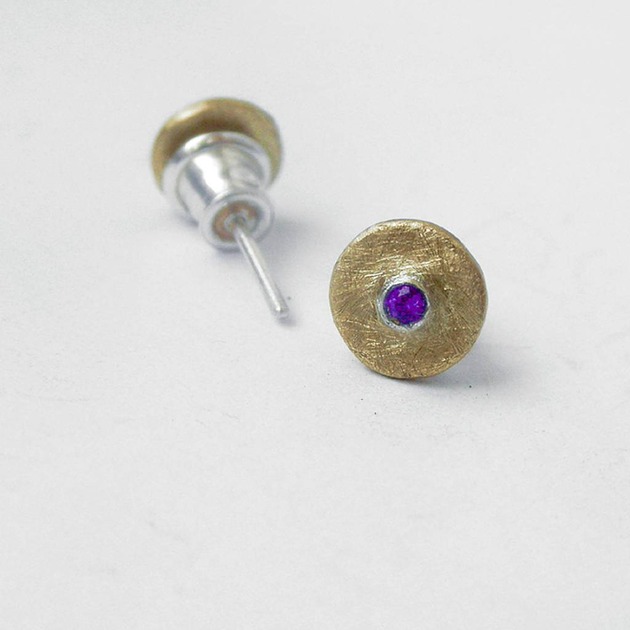 kolczyki z kamieniami Kolczyki OKRĄG