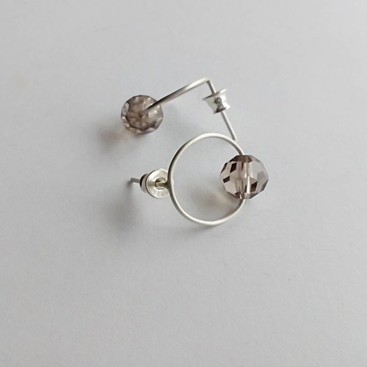 kolczyki z kamieniami Kolczyki OKRĄG