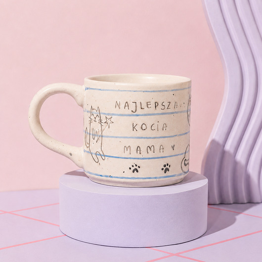 kubki Ceramiczny kubek Najlepsza kocia mama