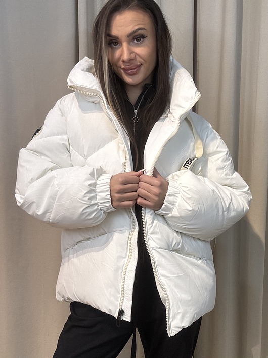 kurtki damskie Zimowa kurtka Bianco