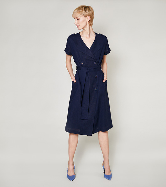 sukienki midi damskie Elif Navy